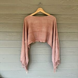 Ida + Moon Fringe Bell Sleeve Plant Dyed Goddess of the Earth Top / Pullover